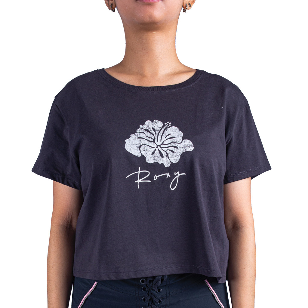 Roxy Womens Magic Flower Phantom T-Shirt