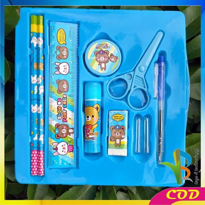 

READY [COD] RB A26 Alat Tulis Set 8in1 Karakter Stationery Kids / Paket Alat Tulis
