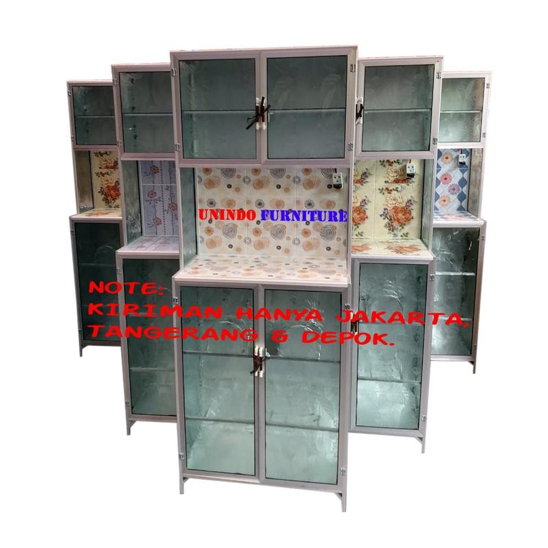 RAK PIRING LEMARI DAPUR ALUMINIUM MINI 2 PINTU