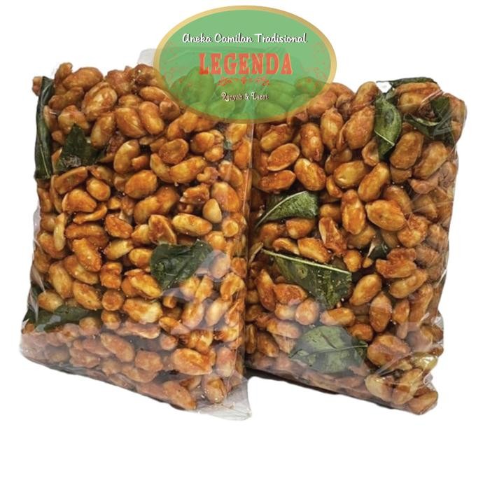 

ORIGINAL Kacang Bangkok Bumbu Daun Jeruk Thailand 500 Gr Gram Pedas Manis Gurih Renyah Cemilan