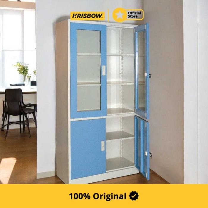 

NEW! KRISBOW LEMARI ARSIP KANTOR BESI 4 PINTU - BIRU