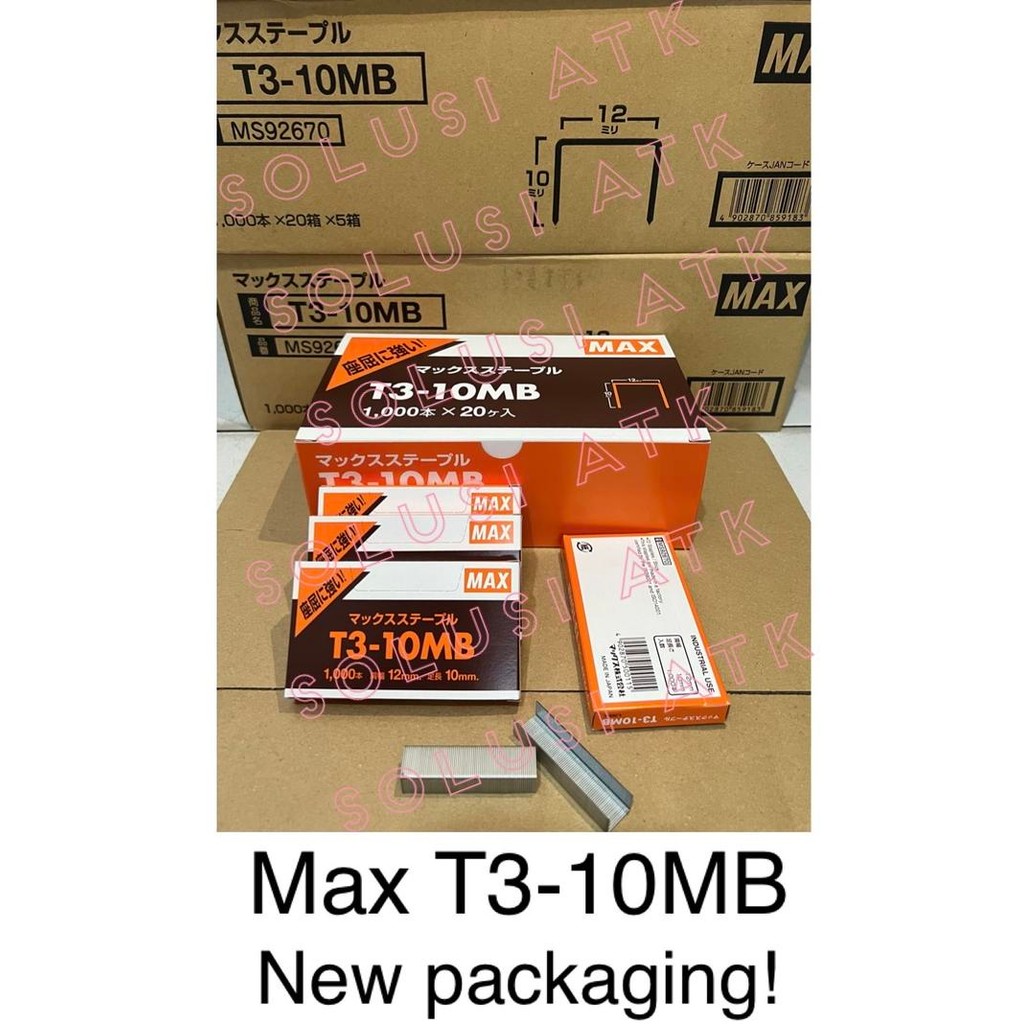 

Max Staples T310MB / T3-10MB / isi guntacker / isi stapler tembak