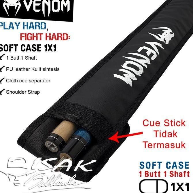 Venom Soft Cue Case 1x1 - Vinyl Tas Ransel Stik Billiard 1Butt 1 Shaft