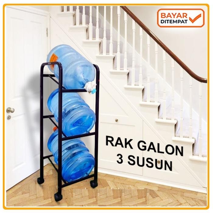 RAK GALON AIR 3 SUSUN RODA