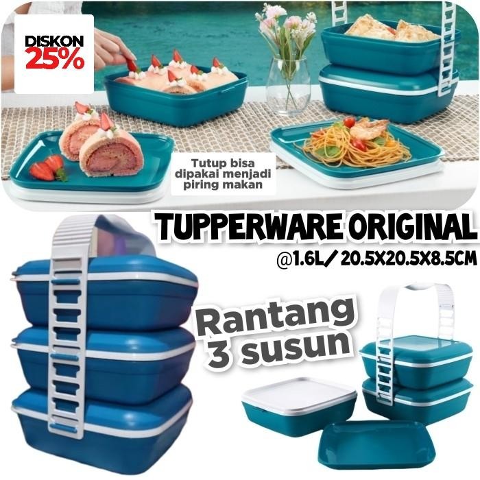 BEST SELLER Tupperware Rantang Wadah Piknik Memyimpan Nasi Lauk Roti Sayur Buah