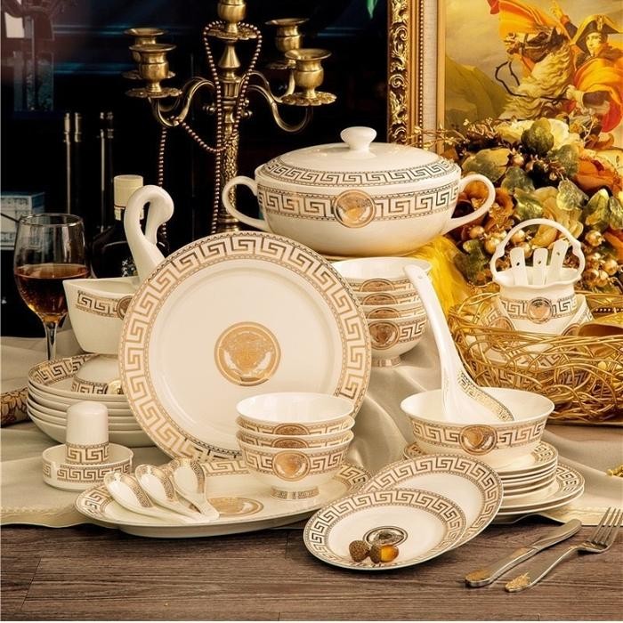 

Piring Mangkok Keramik Eksklusif Lengkap Wadah Peralatan Saji