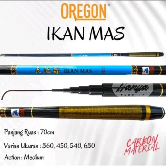 JORAN TEGEK OREGON IKAN MAS 360 450 540 CARBON
