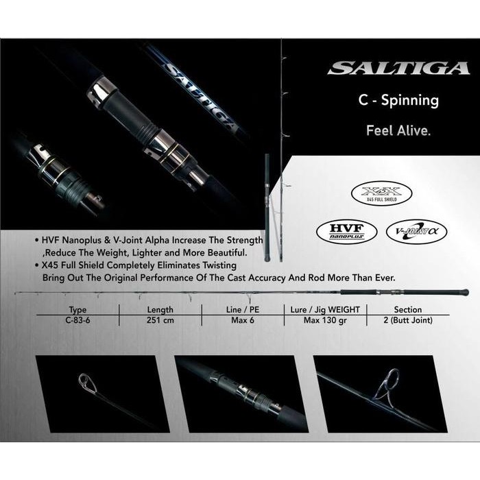 ROD / JORAN DAIWA SALTIGA C-83-6 GARANSI RESMI DAIWA