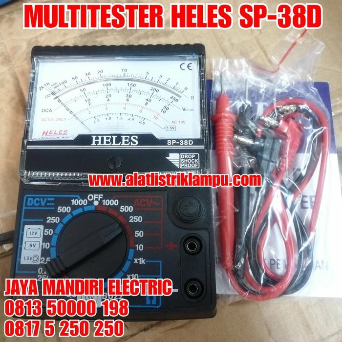 Terbagus Multitester Analog Heles Sp-38D Multi Tester With Buzzer Original