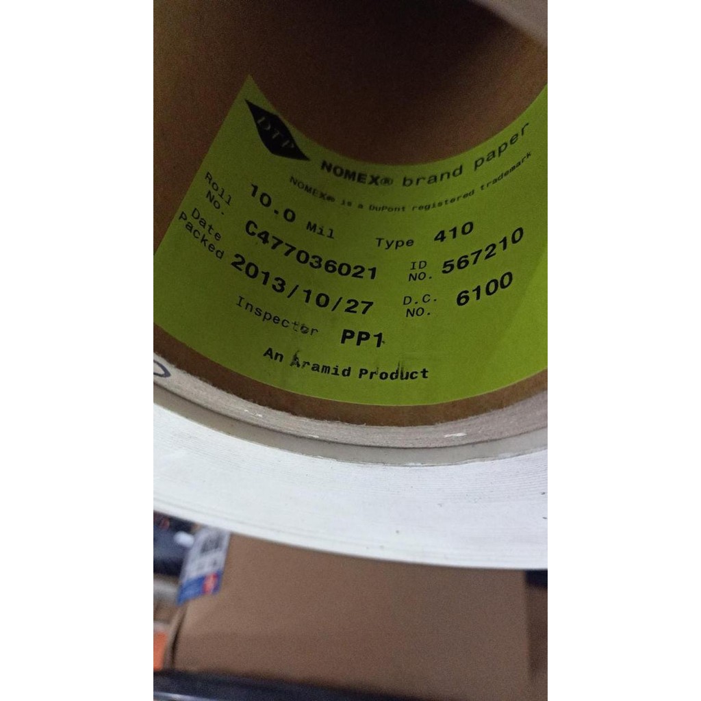 Kertas Insulasi Nomex Pure Dupont Paper Type 410 Ori Usa 0.25 025 Mm
