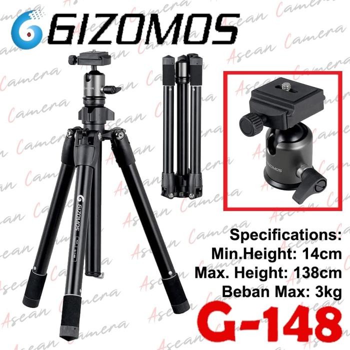 Tripod Gizomos GXG-215P Travel Lightweight - Phone Holder
