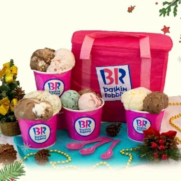 

BASKIN ROBBINS Ice Cream Gift Pack Hadiah Kado Ultah - 4 Pint