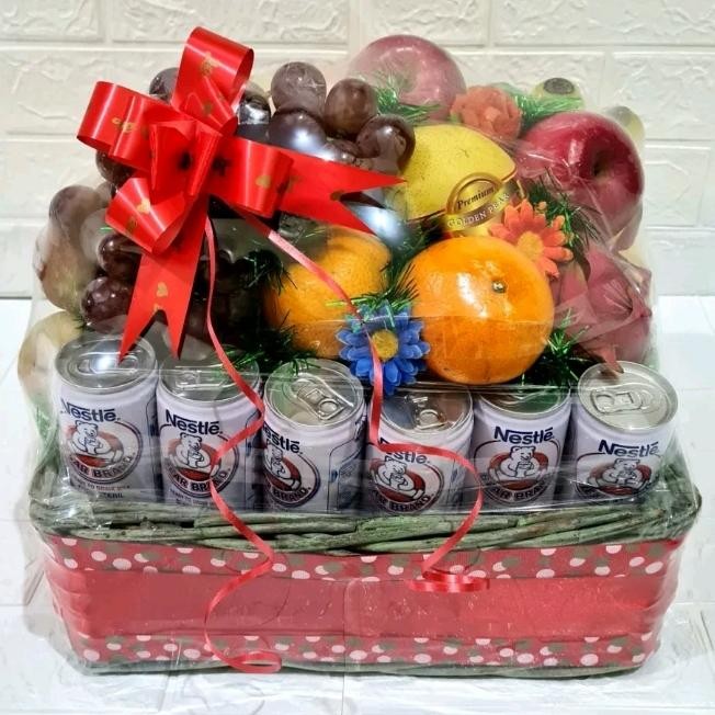 

Parcel Natal Hampers Premium Parcel Buah Segar Impor + Bear Brand