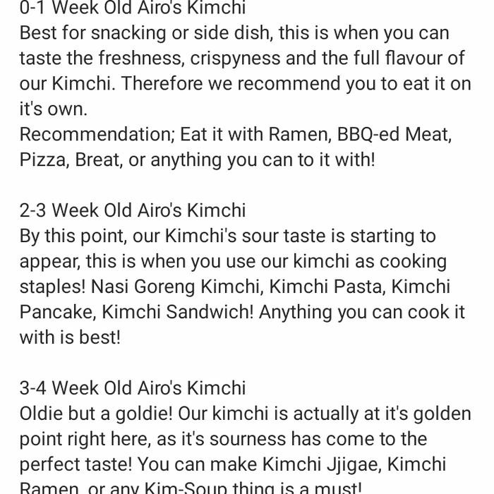 

Fresh Homemade Kimchi / Kim Chi Premium 500 Gr + Free 250 Gr