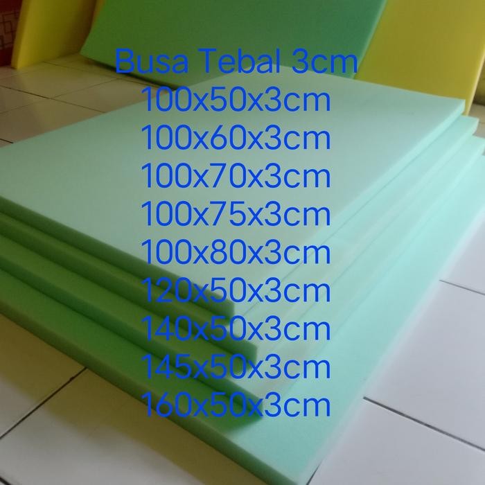 

Busa Lembaran INOAC Densiti 23 dgn 3 ukuran dan ketebalan 3cm