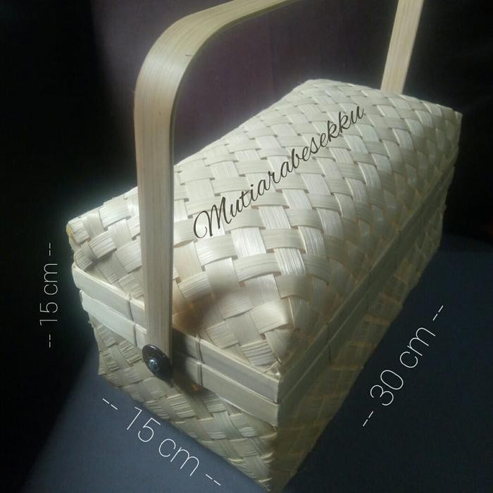 Besek Panjang Keranjang Bambu