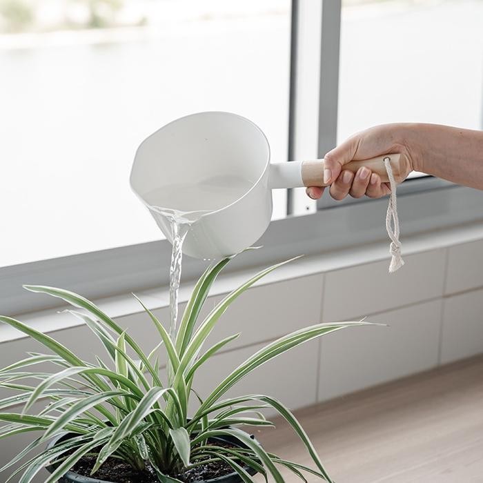 Gayung Air Estetik Aesthetic / Gayung Bayi / Gayung Minimalist / Gayung Plastik Dengan gagang kayu