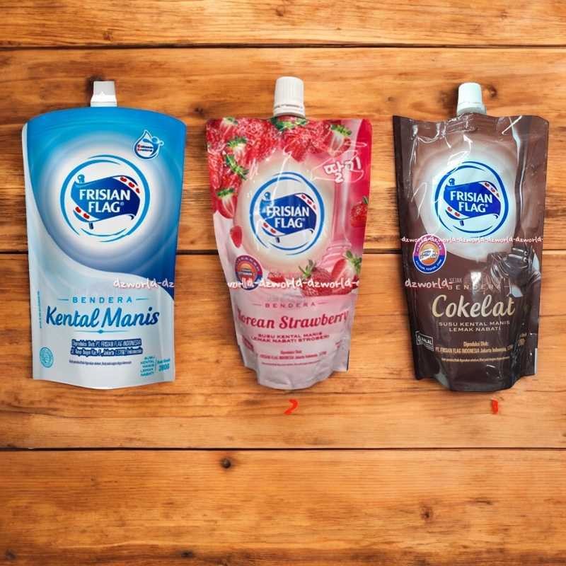 

Susu FRISIAN FLAG Kental Manis pouch 240gr plain,coklat,strawberry kemasan ekonomis krimer kental manis ENERGO