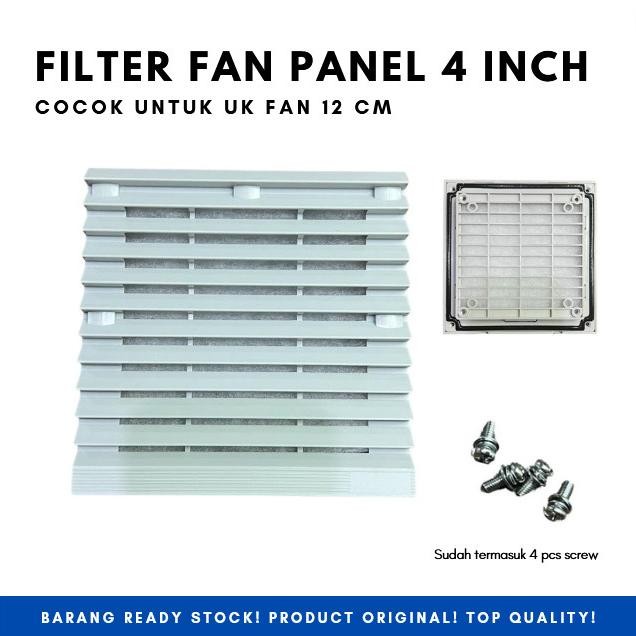 Filter Exhaust Fan Panel Listrik 4" 12cm