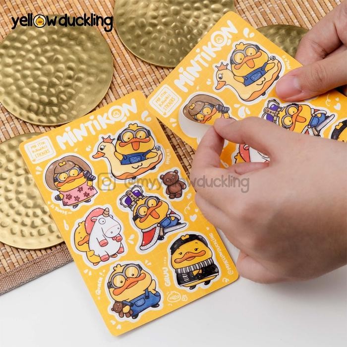 

STICKERS - ITIK MINTIKON EDITION STICKER SET - STIKER ITIK MINION - YELLOW DUCKLING HANDDRAWN MR