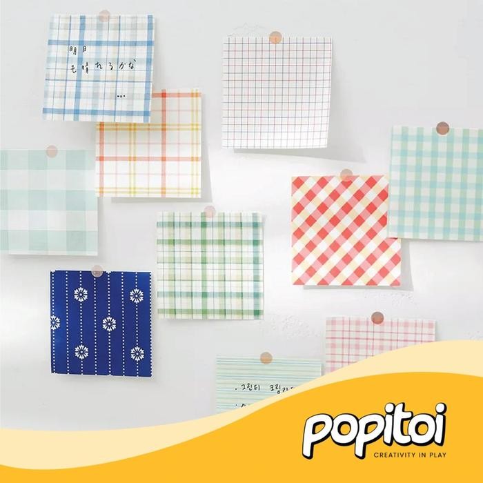 

Tartan Carnival Memo Pad (200 Sheets/Pack) Notes Mini Motif Unik Kertas Catatan