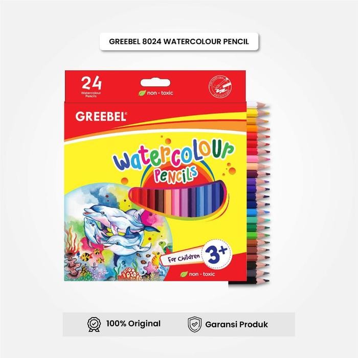 

GREEBEL Pensil Warna 24 Warna / Water Colour Pencils 24 Warna (8024)