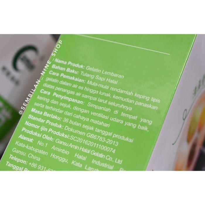 

FyZ GELATINE SHEET HALAL 5 Lembar Gelatin Lembaran Tulang Sapi Bovine 5pcs