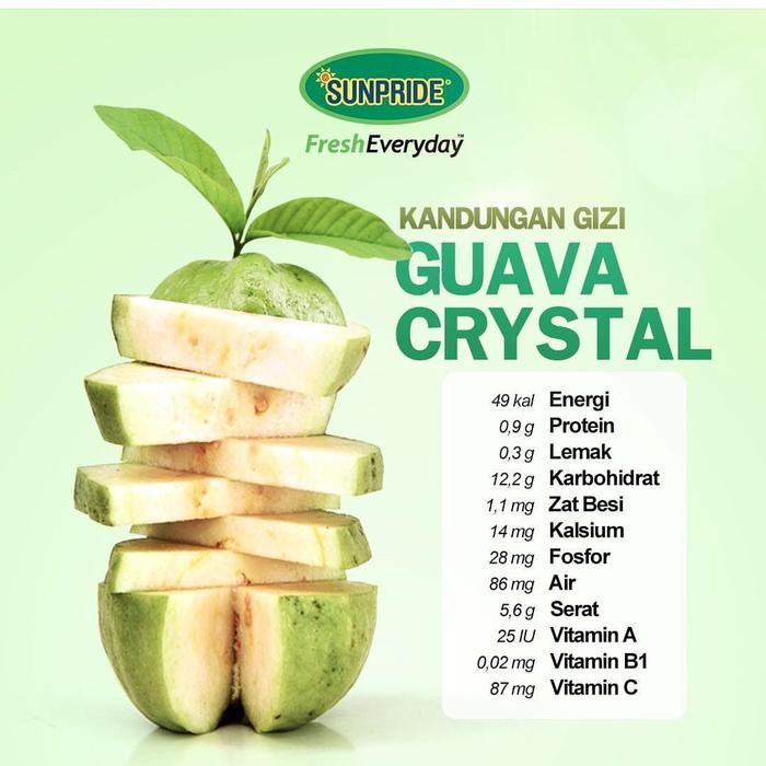 

Glx buah guava crystal sunpride jambu klutuk taiwan sedikit biji 100gram