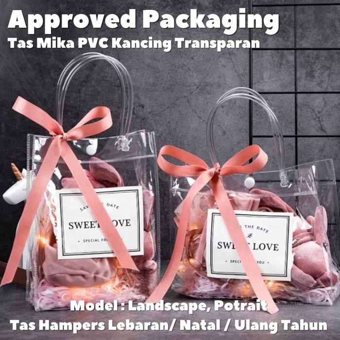 Tas Mika Transparan Hampers Tote Bag Goodie Bag Premium - Hampers *