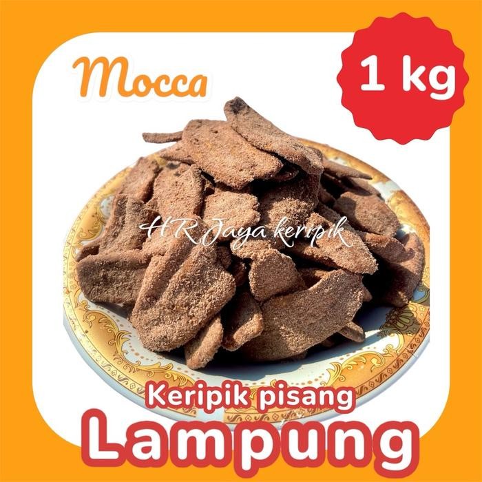 

DISKON PROMO 1 kg Keripik pisang kepok khas lampung varian MOCCA Cemilan Food Snack Makanan READY