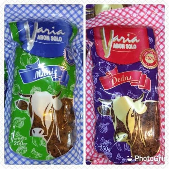 

TERMURAH Abon sapi Varia rasa manis dan pedas makanan oleh - oleh khas solo READY STOCK