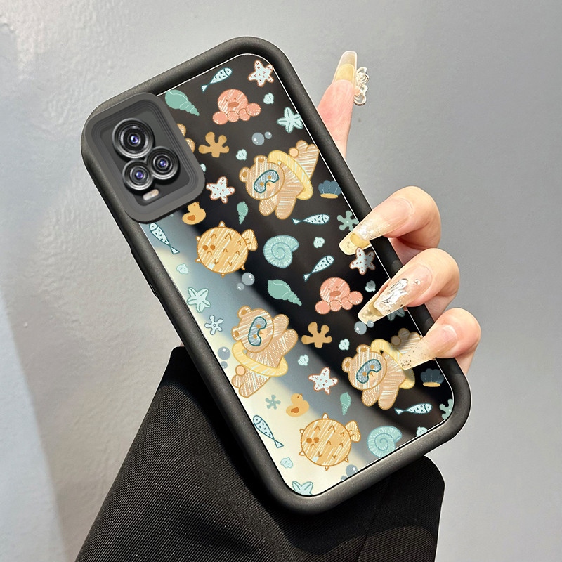 Casing Hp VIVO V20 VIVO V20 Pro Case Beruang cincin renang Kesing cermin Silikon Cesing Softcase Kas