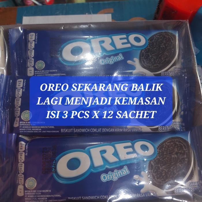 

Ger Oreo isi 4 x 12 sachet Original krim Vanila