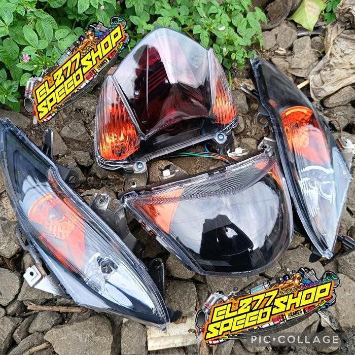 Reflektor Headlamp Lampu Depan Mio J Custom Lampu Sen Sein Riting Mio J Custom Smoke Oren Stoplamp