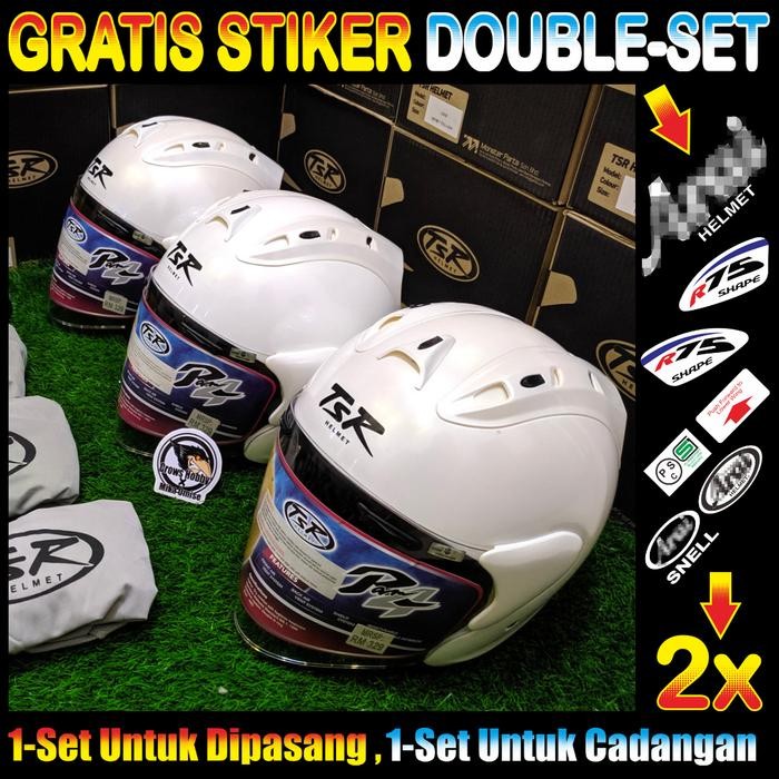 Terbaru Helm Tsr Ram 4 Glass White