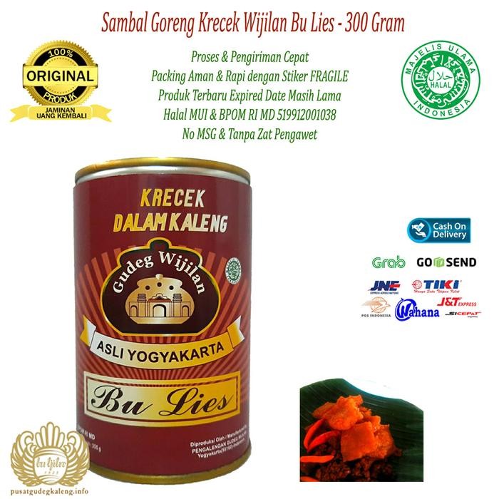 

Gdh Gudeg Kaleng Sambel Goreng Krecek Bu Lies