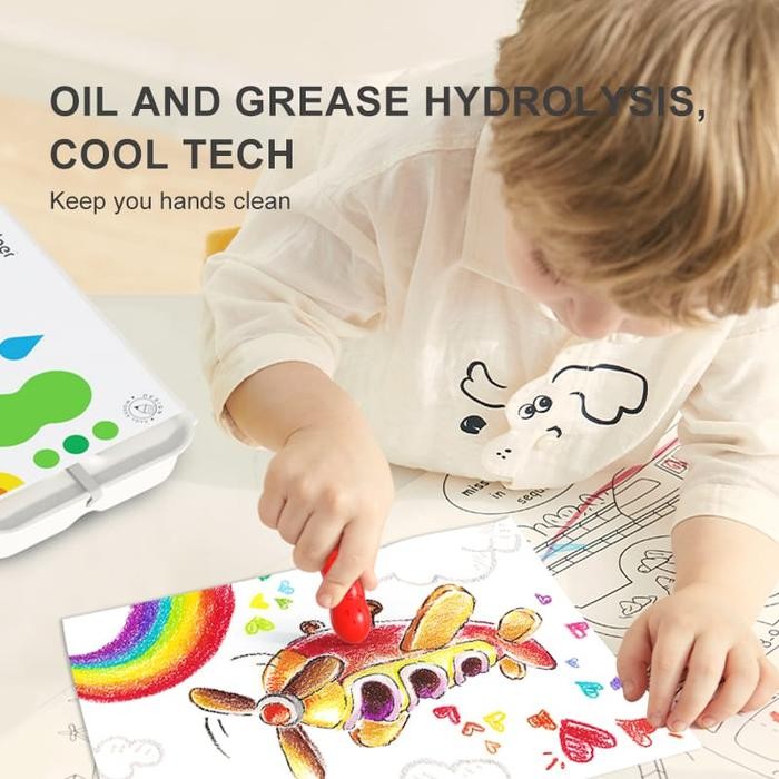 

Mideer Washable Beeswax Based Pease Crayon 8/12 Gratisongkir