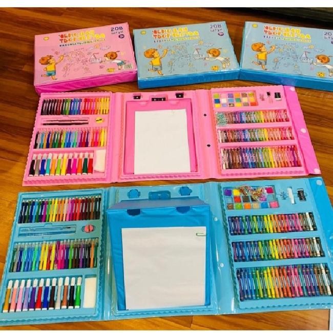 

Tmj -Crayon Set 208 Pcs Alat Lukis Set Mewarnai Anak-Crayon Oil Pastel Gratisongkir
