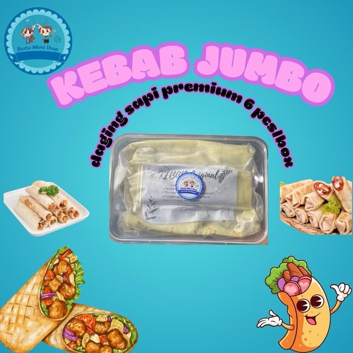

Ger Kebab jumbo isi 6pcs Food Frozen Daging Sapi Makanan kebab turki