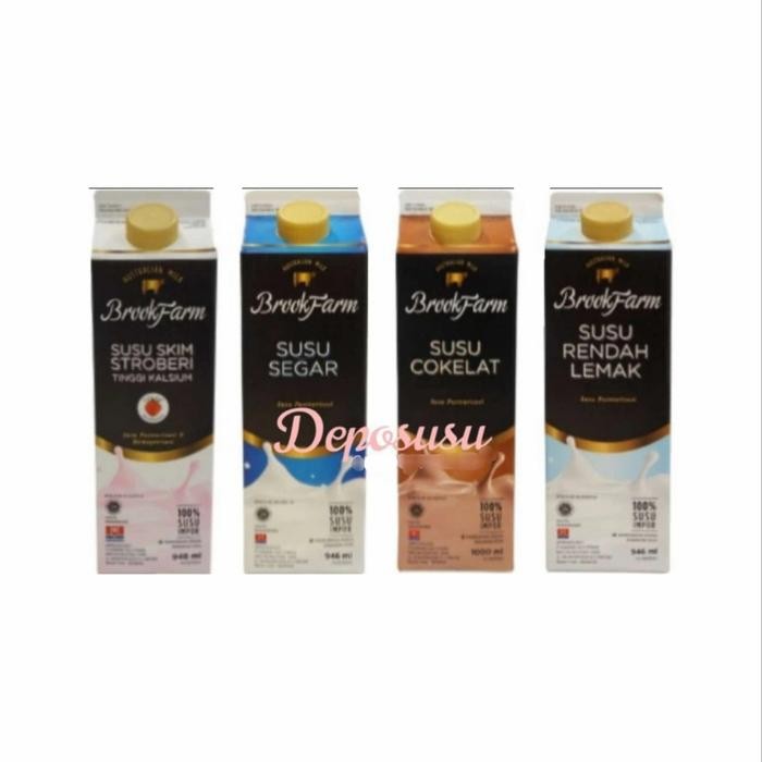 

Gdh Freshmilk BROOKFARM 946ml, (strawb/Fullc/Cho/Lowf) instan ojol only