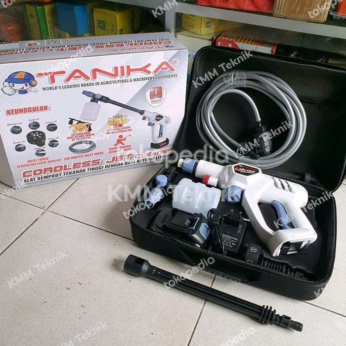 NEW TANIKA ALAT CUCI PORTABLE JET CLEANER CORDLESS 48V PRESSURE WASHER
