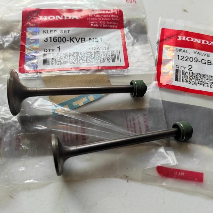 TERMURAH PAYUNG KLEP SET SEAL VARIO BEAT SCOOPY SCOPY KARBU ORI SET IN DAN EX