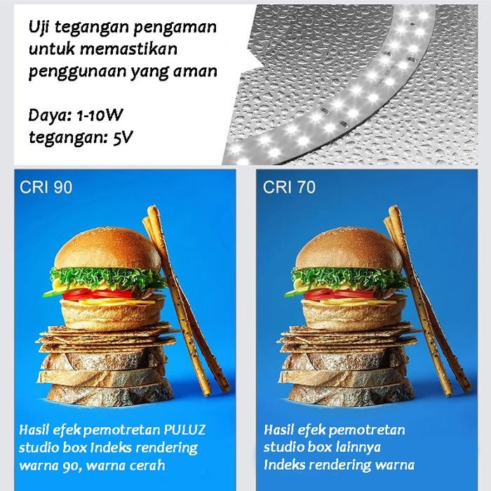 Mini Photo Studio Box Folding Portable LED 3 in 1 Dengan 6 Warna Latar Belakang