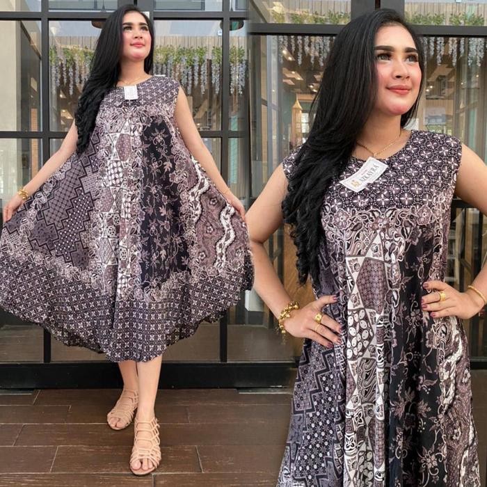DASTER YUKENSI PAYUNG JUMBO BATIK KENCANA UNGU RAYON MURAH BIGSIZE XXL