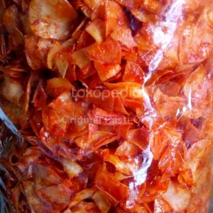 

Keripik Singkong Balado Mantap Pedas Manis Cemilan Enak Kemasan Plasti