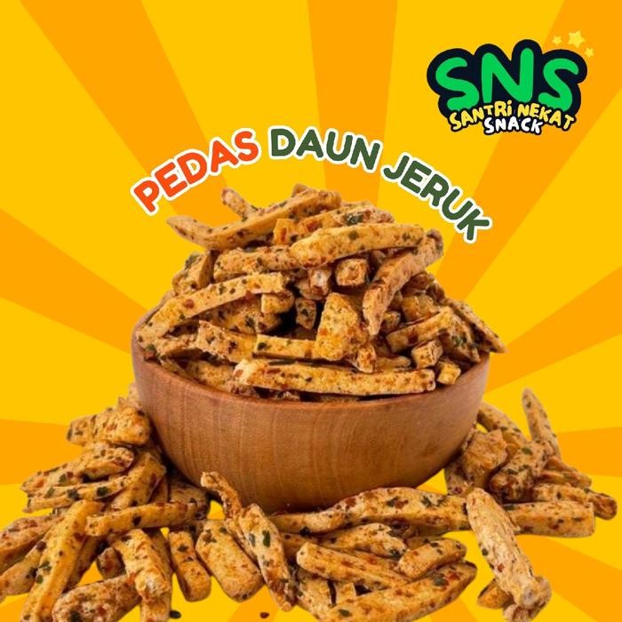 

SNS - 250 gram Basreng Stik Bastik Viral Pedas Daun Jeruk & Original Homemade Food Snack Goreng