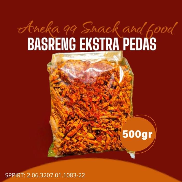 

500gr Basreng aneka 99 Pedas daun jeruk pedasnya pas rempah melimpah bayar di rumah ajah pengirman