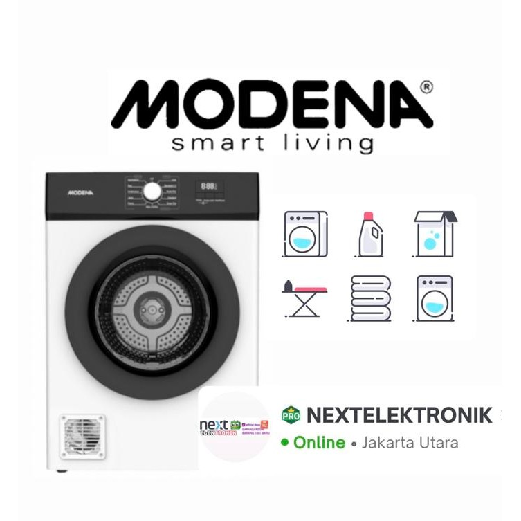 MODENA ED0810UCWH MESIN PENGERING PAKAIAN 8KG DRYER GARANSI
