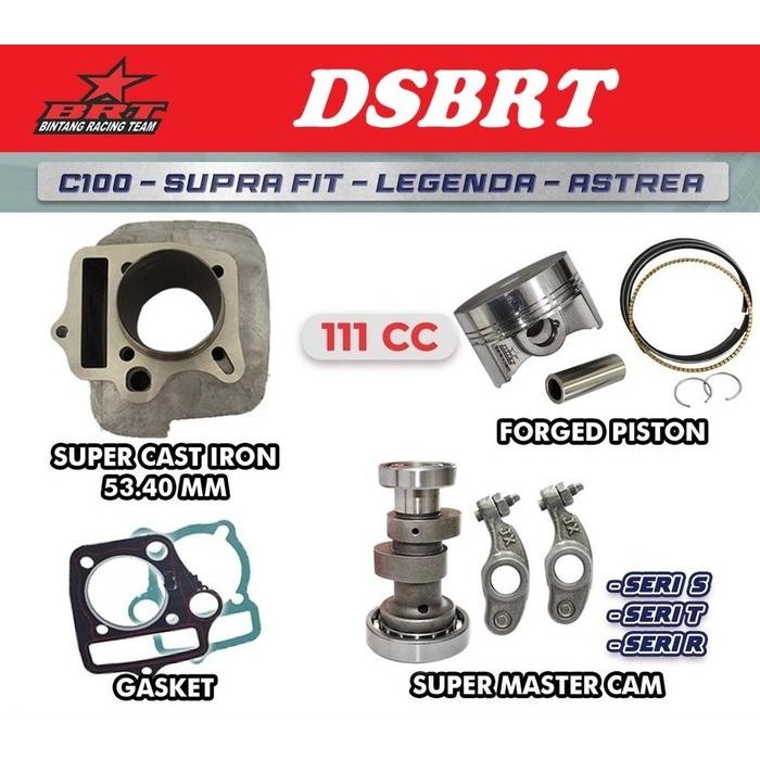 Paket Bore Up Blok & Cam BRT GRAND Supra X Fit Astrea WIN C100 Legenda Best Quality