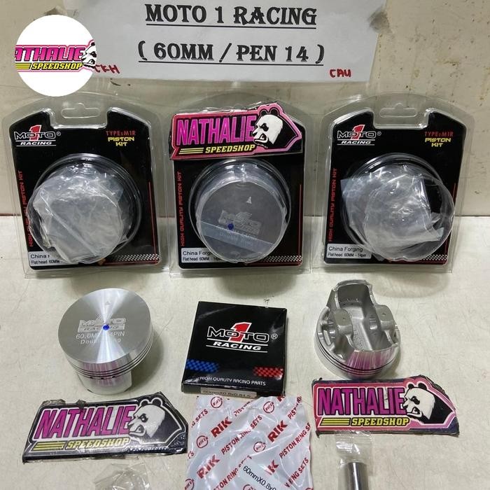 PISTON KIT FORGED MOTO 1 ( 60MM/PEN 14 ) - Best Quality